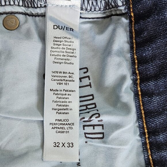 DU/ER Jeans Womens 32x33 (31) Blue Wide Leg WFMS4375 Stretch Hippie Preppy Boho - Picture 12 of 16